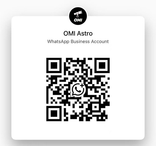 WhatsApp Business account QR code for OMI Astro